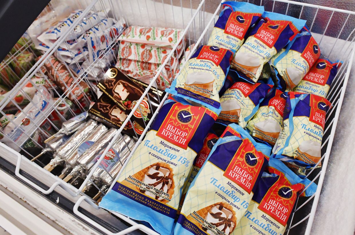 Продукция марки Кремлевское качество в одном из магазинов торгового дома Кремлевский