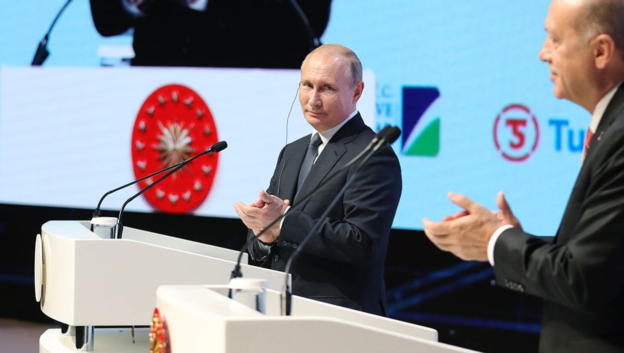 Президент России Владимир Путин и президент Турции Реджеп Тайип Эрдоган