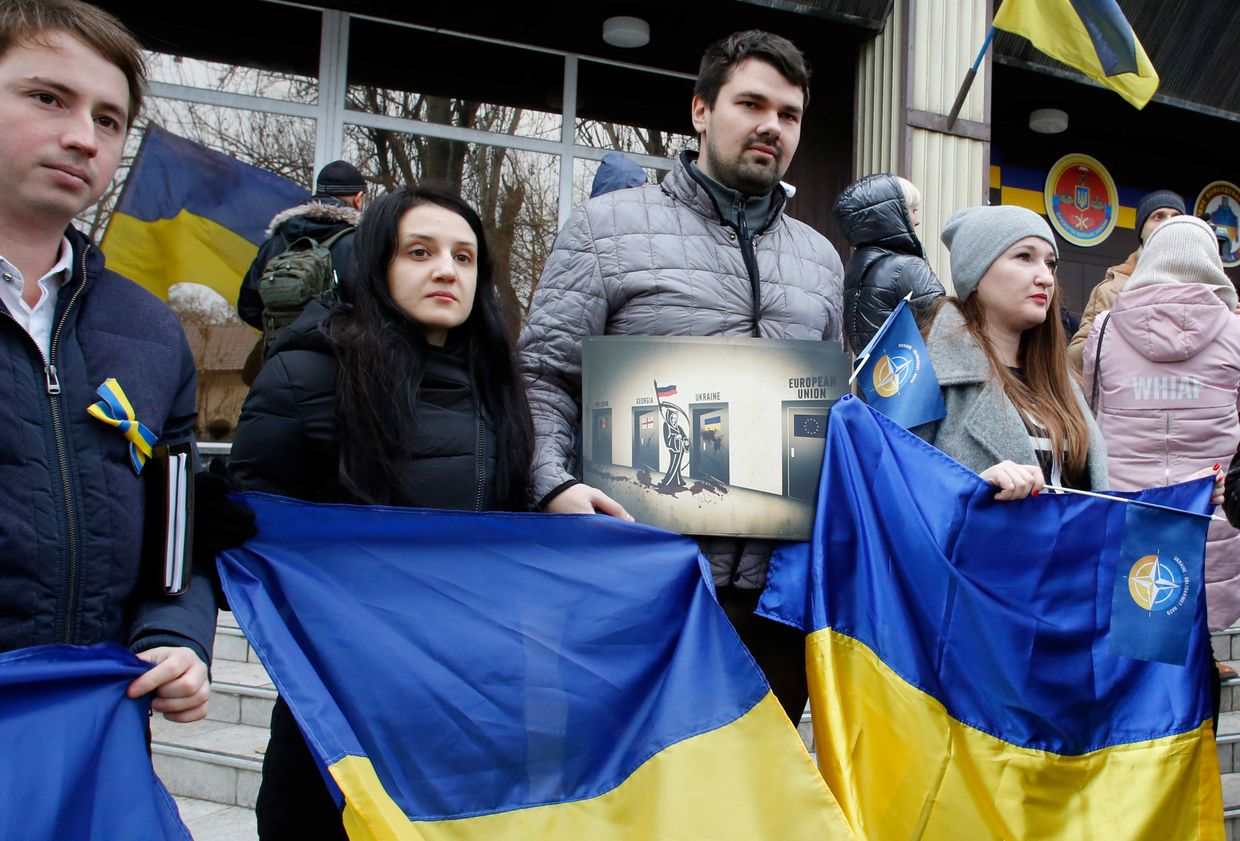 Полиция у консульства России в Одессе во время акции протеста. 26 ноября 2018