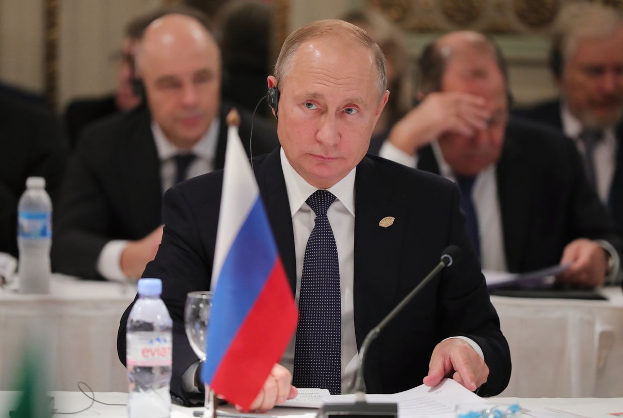 Президент РФ Владимир Путин во время встречи лидеров БРИКС на полях саммита Группы двадцати в Буэнос-Айресе. 30 ноября 2018