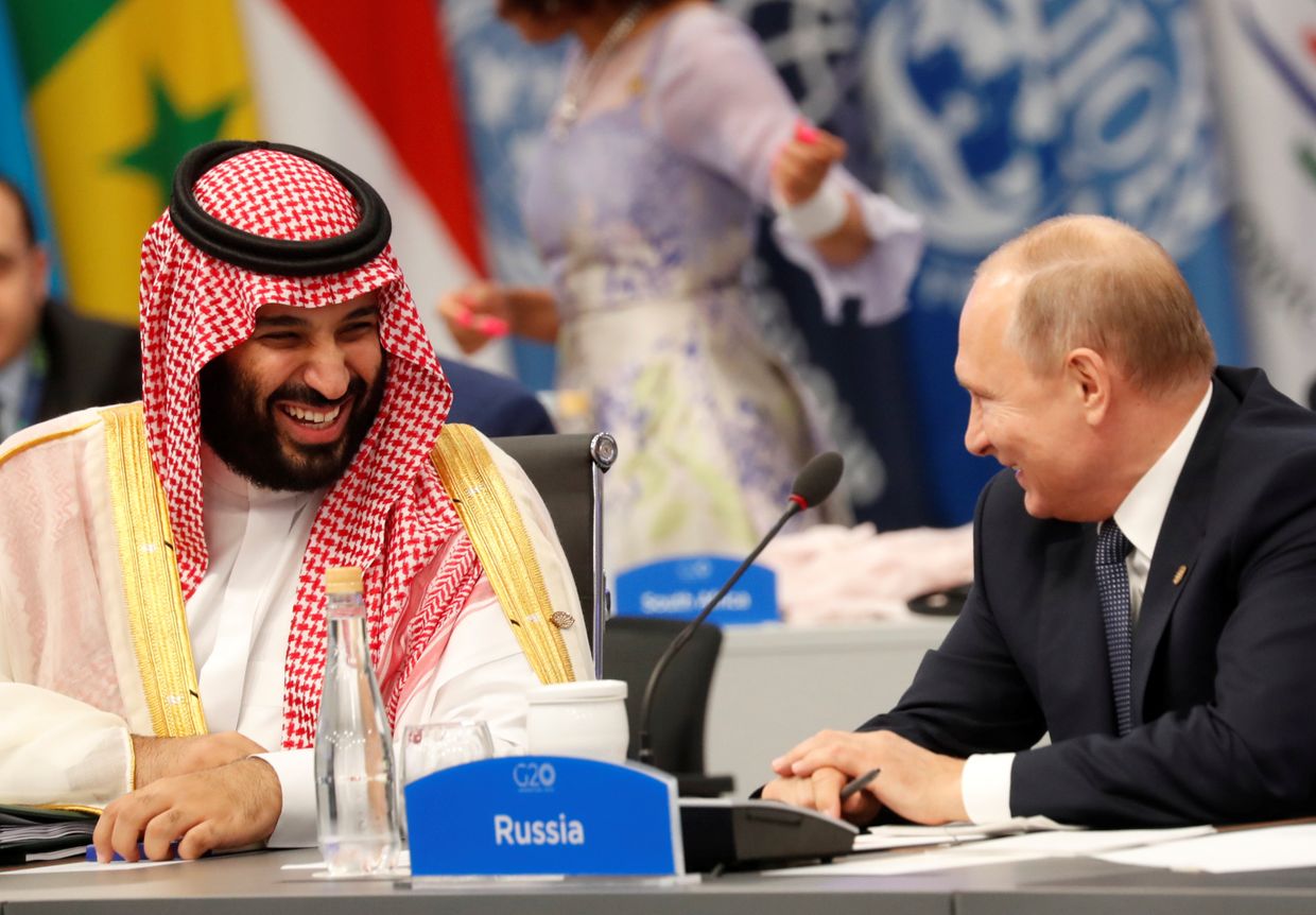 Президент России Владимир Путин и наследный принц Саудовской Аравии Мохаммед бен Сальман