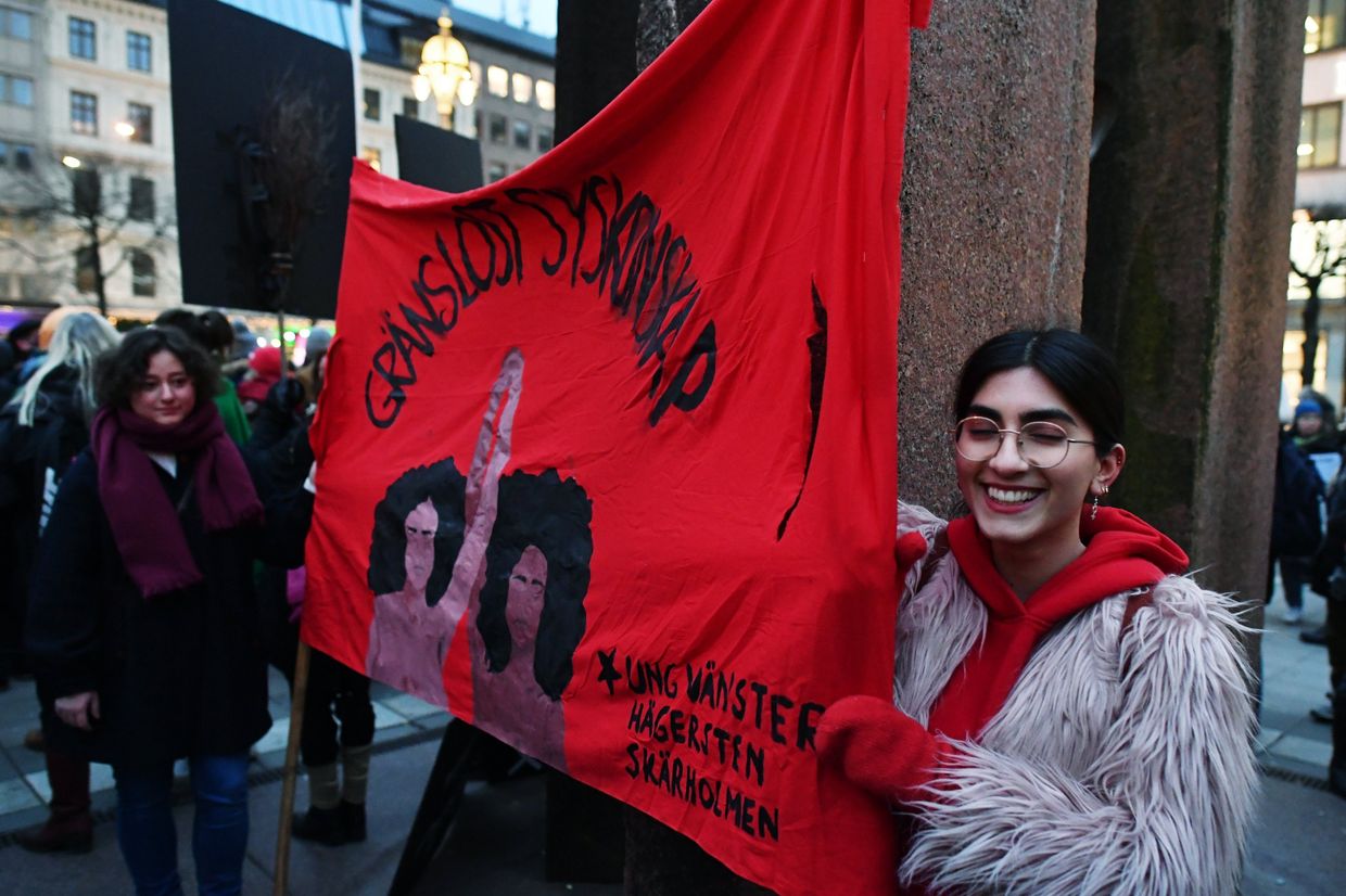 Акция в Стокгольме против насилия
