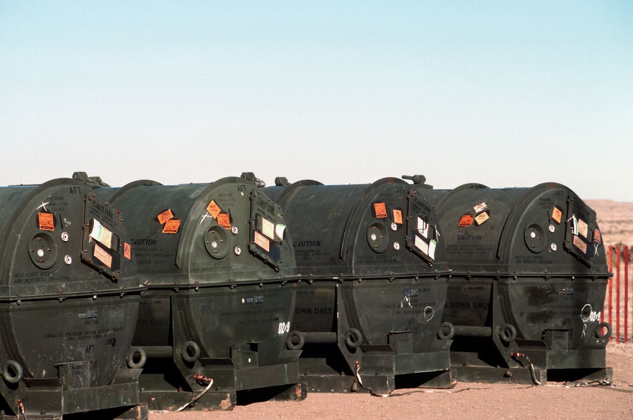 Контейнеры для ракет Pershing II, 1989 год