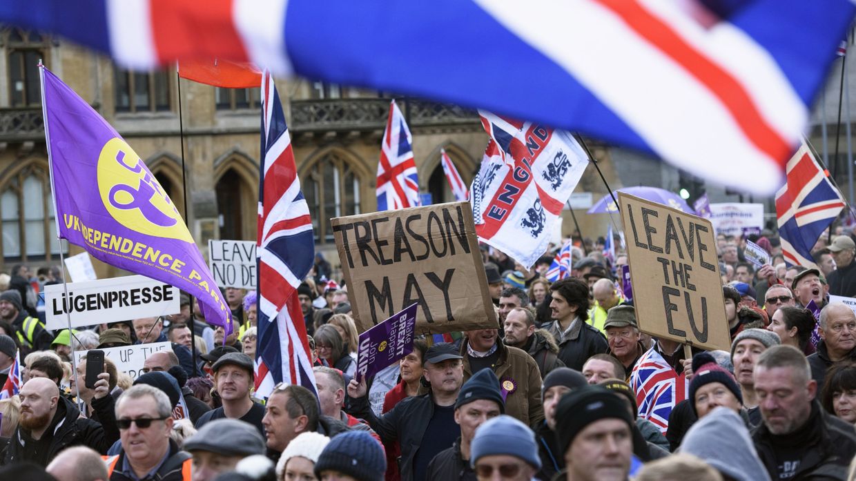 Акция в поддержку Brexit в Лондоне
