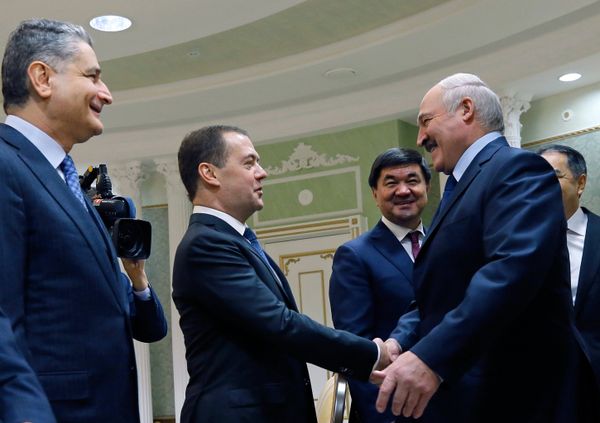 Премьер-министр РФ Д. Медведев на Евразийском межправительственном совете в Минске
