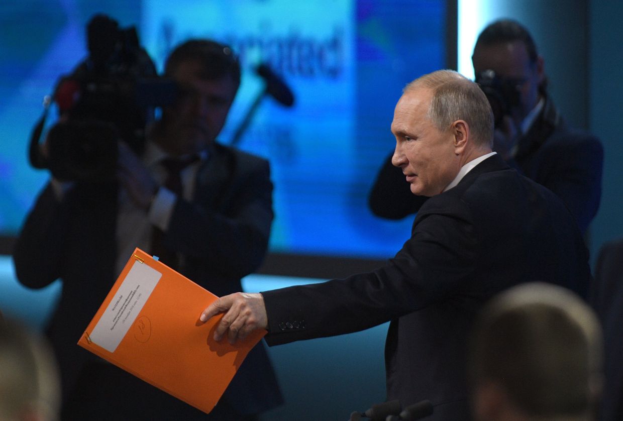 Ежегодная большая пресс-конференция президента РФ В. Путина