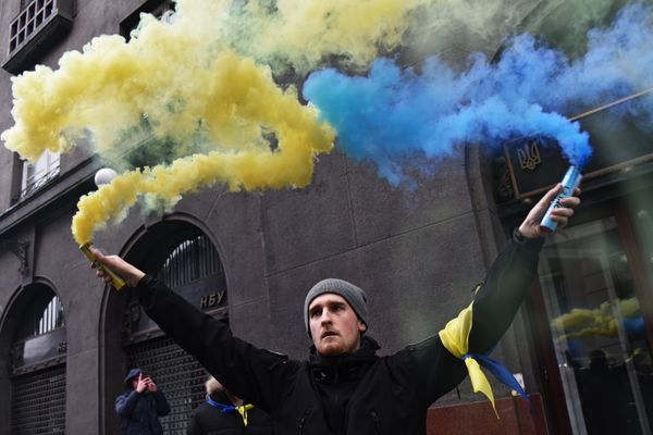 Акция протеста во Львове