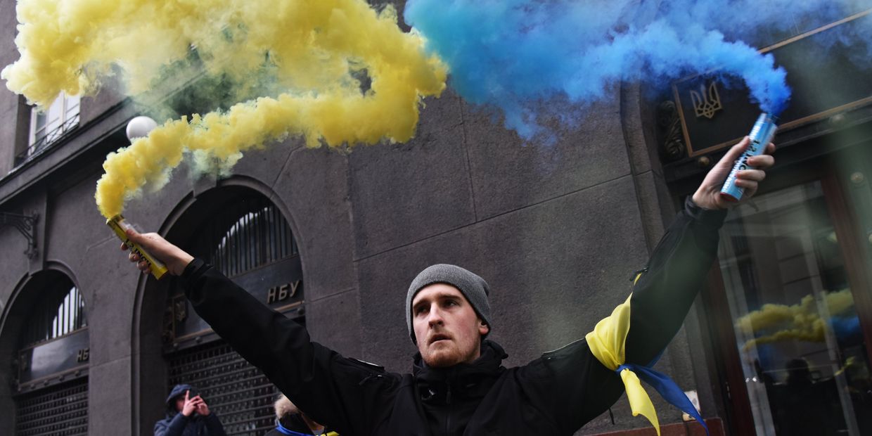 Акция протеста во Львове