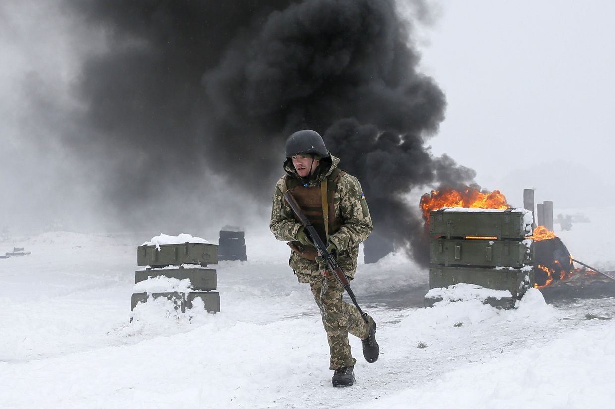 Военные учения украинской армии в Черниговской области