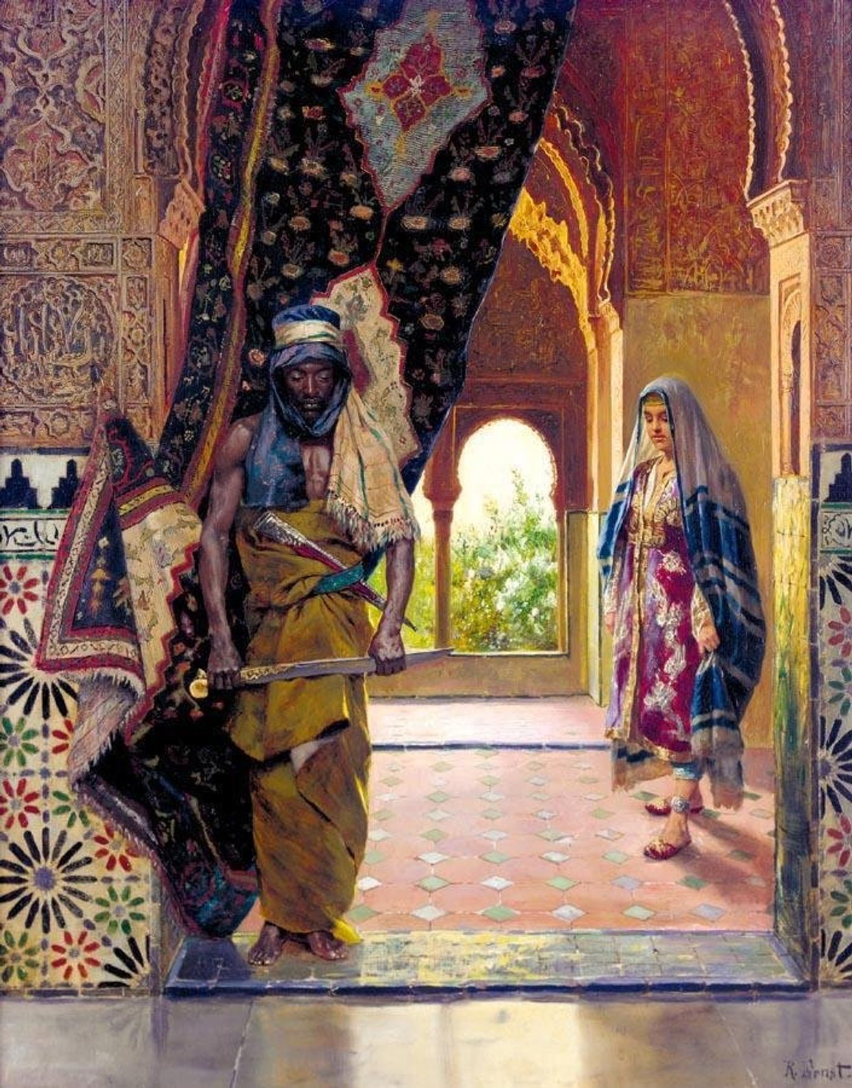 Охранник гарема, художник Рудольф Эрнст