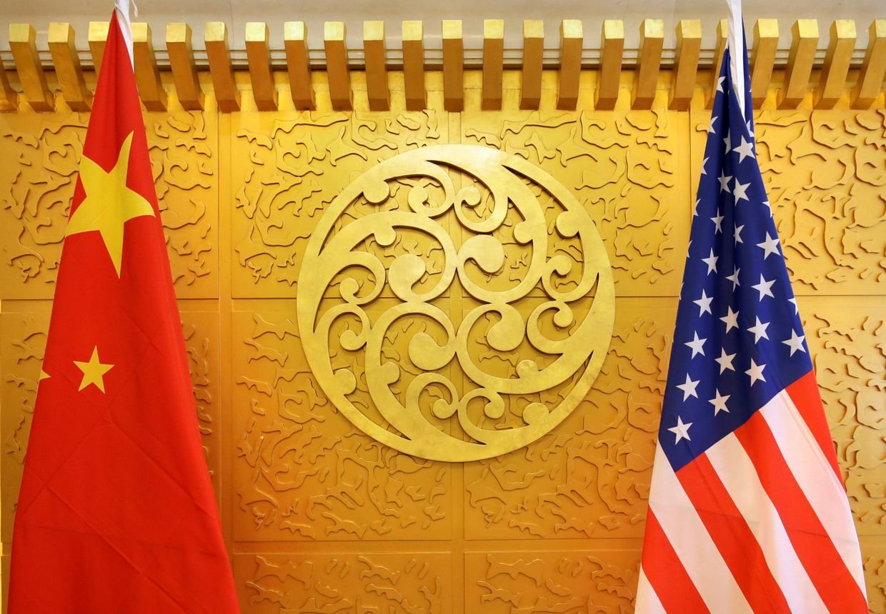 Флаги США и Китая