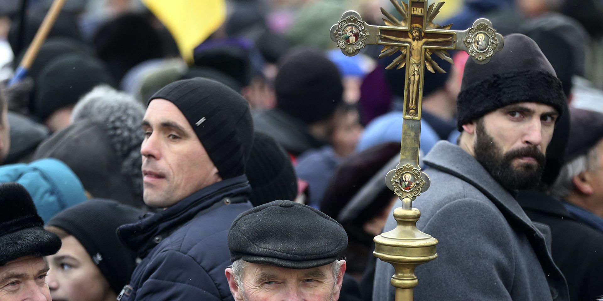 Сторонники независимости украинской церкви возле Софийского собора в Киеве, Украина - ИноСМИ, 1920, 29.03.2023