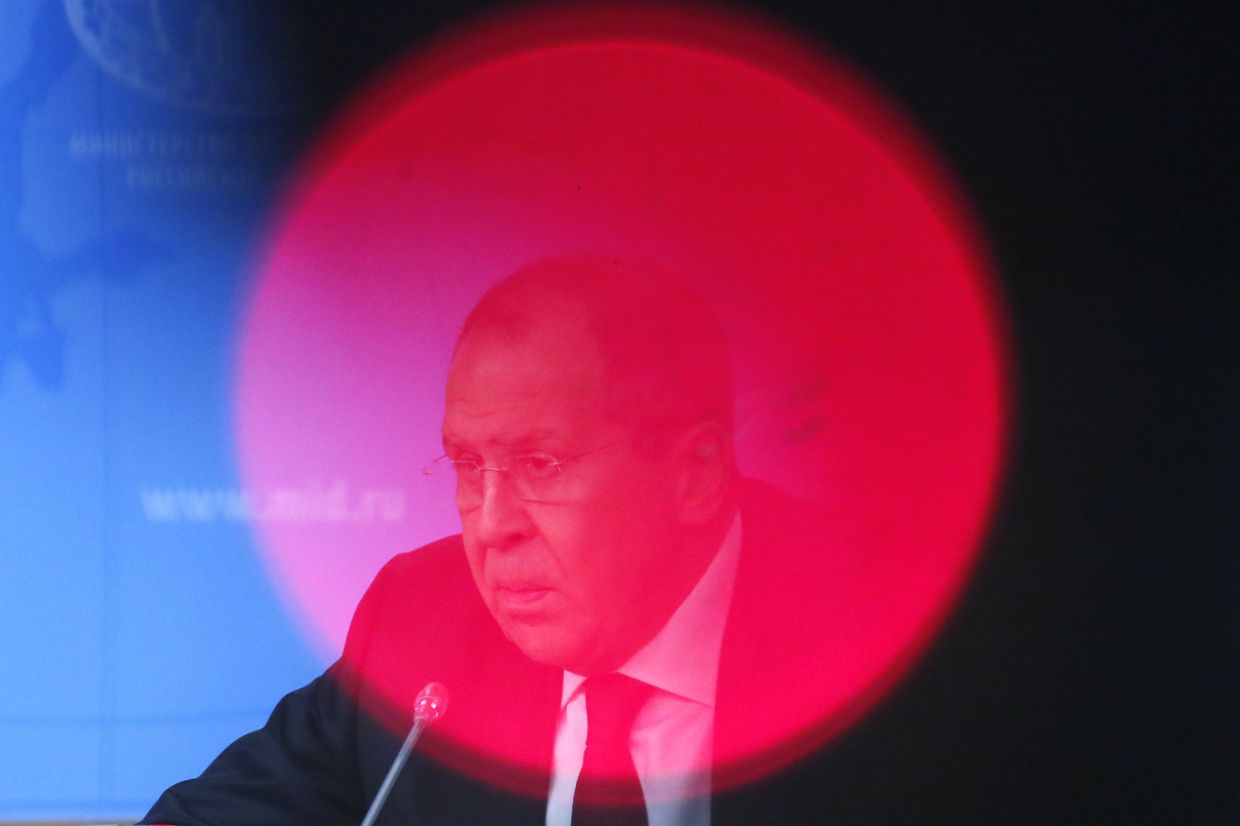 Глава МИД России Сергей Лавров на ежегодной большой пресс-конференции