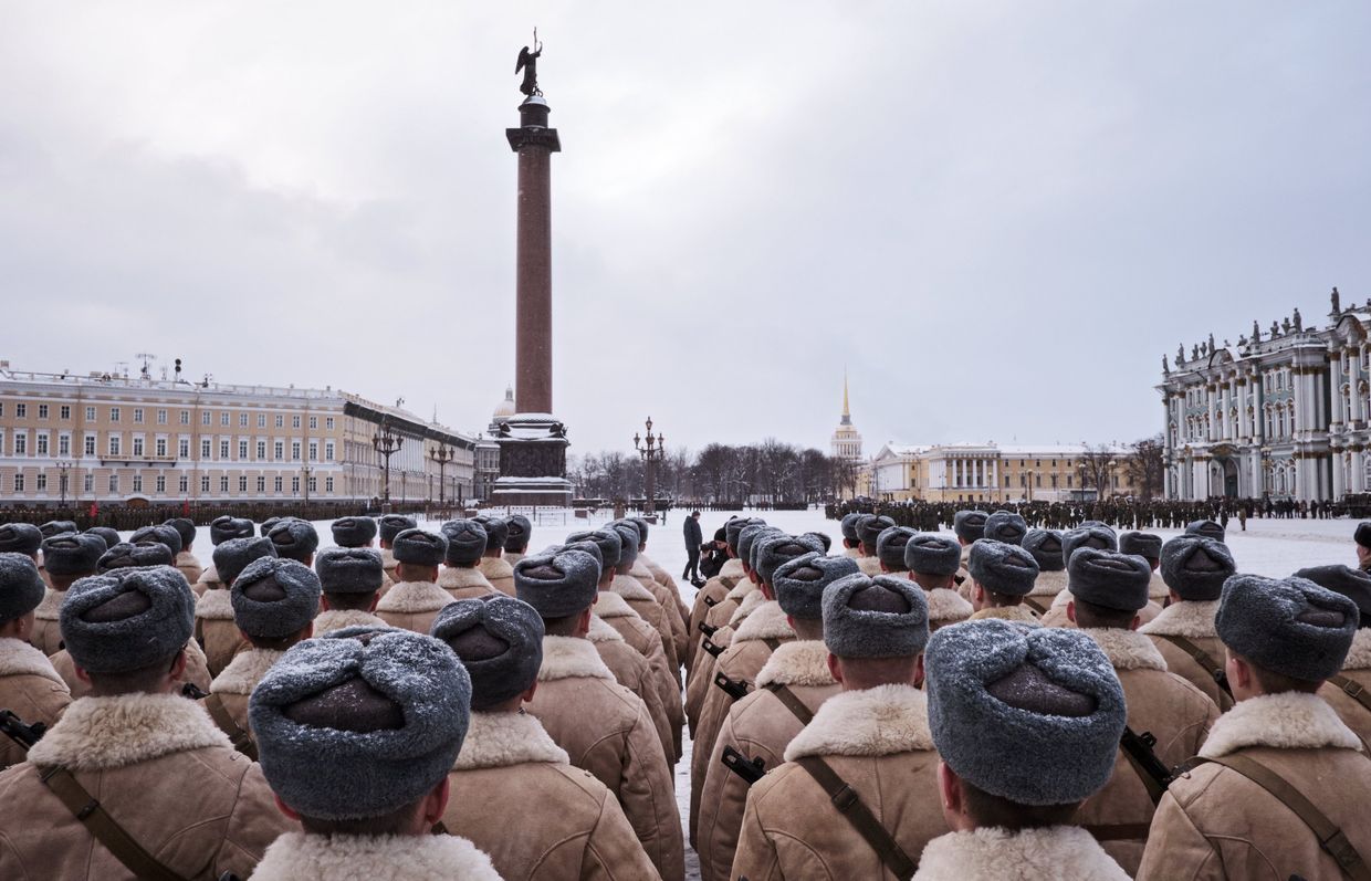 Репетиция парада в честь 75-летия снятия блокады Ленинграда