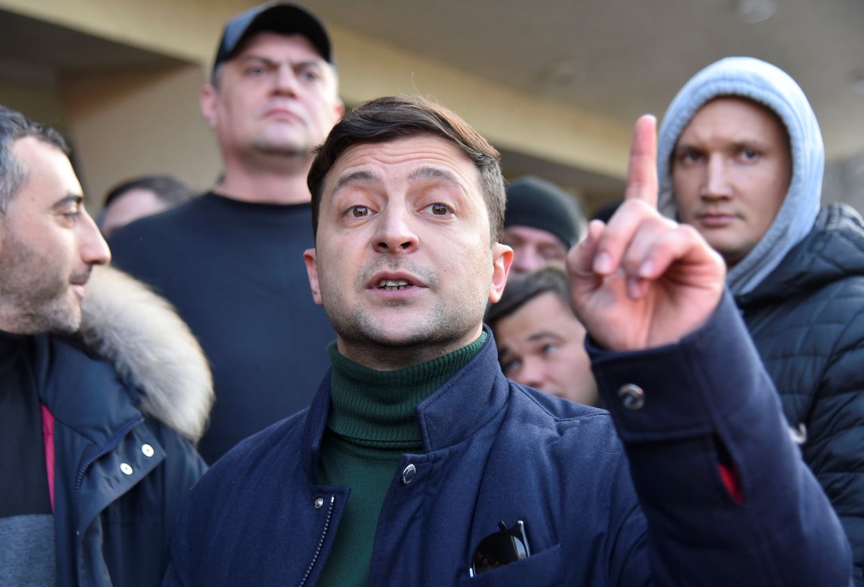 украинский актер и кандидат на предстоящих президентских выборах Владимир Зеленский