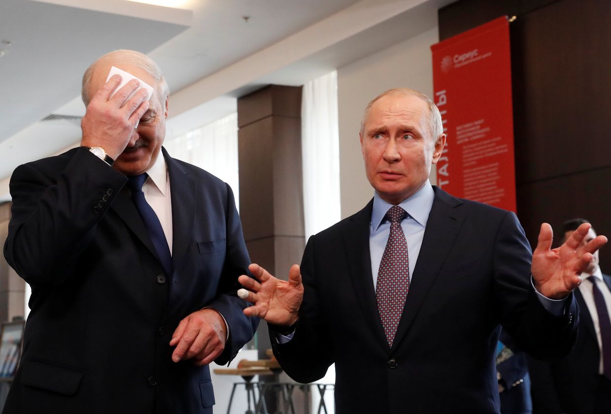 Президент РФ Владимир Путин и президент Белоруссии Александр Лукашенко