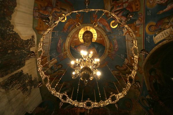 Икона на потолоке часовни греческом православном монастыре на севере Ливана