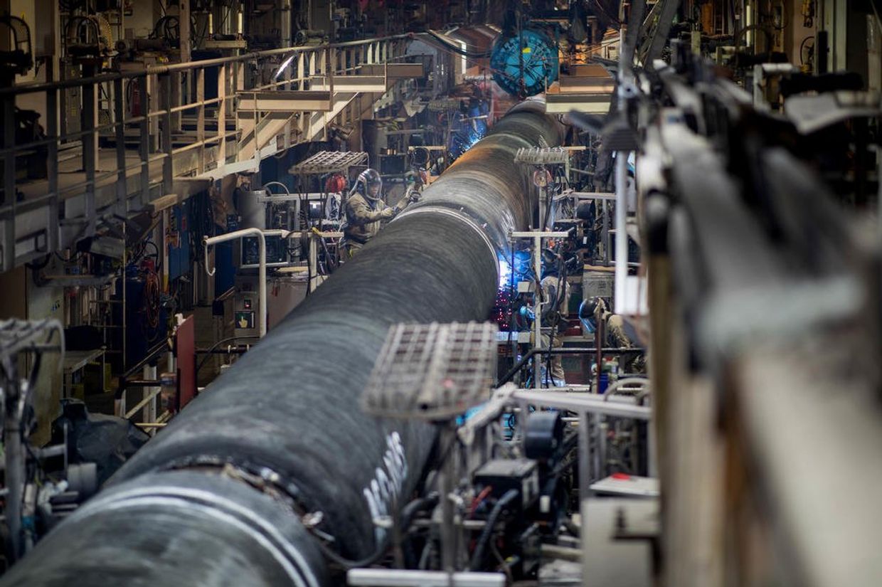 Подготовка труб для газопровода «Северный поток - 2»