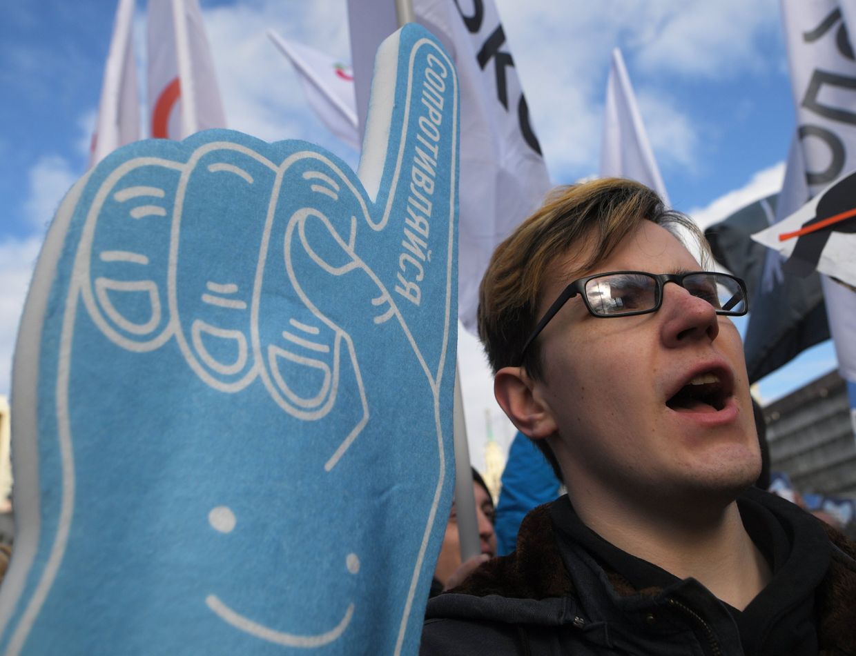 Митинг против закона о защите Рунета