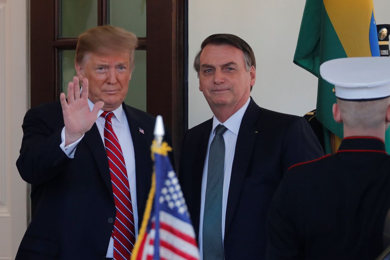 Президент Бразилии Жаир Болсонару и президент США Дональд Трамп