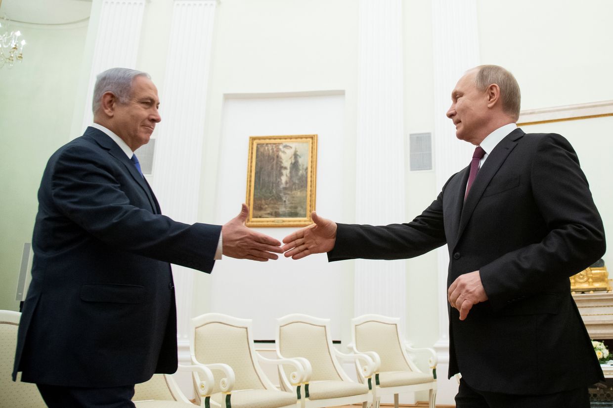 Президент РФ Владимир Путин и премьер-министр Израиля Биньямин Нетаньяху Президент РФ Владимир Путин и премьер-министр Израиля Биньямин Нетаньяху
