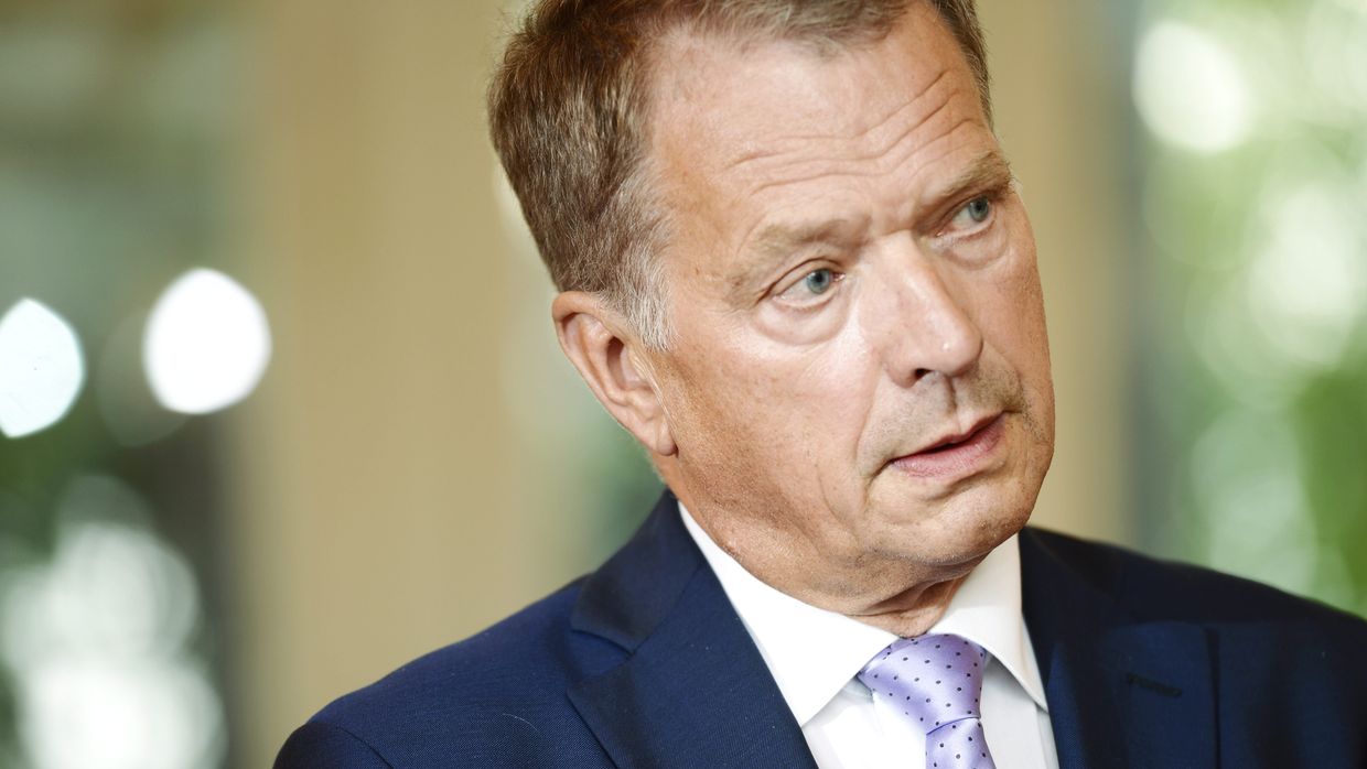 Президент Финляндии Саули Ниинистё перед одной из встреч с российским коллегой Владимиром Путиным