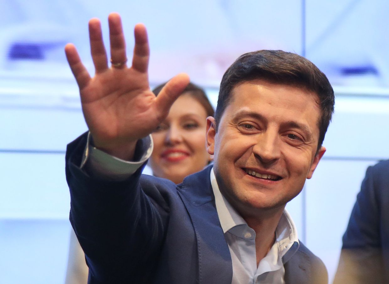 Кандидат в президенты Украины Владимир Зеленский