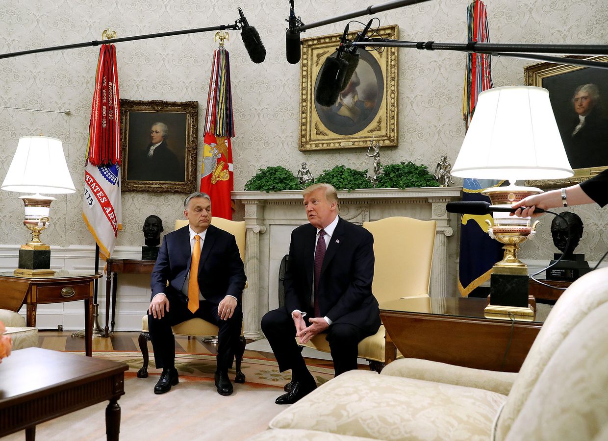Президент США Дональд Трамп и премьер-министр Венгрии Виктор Орбан