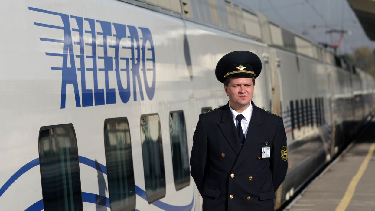 Презентация скоростного поезда Аллегро в Санкт-Петербурге
