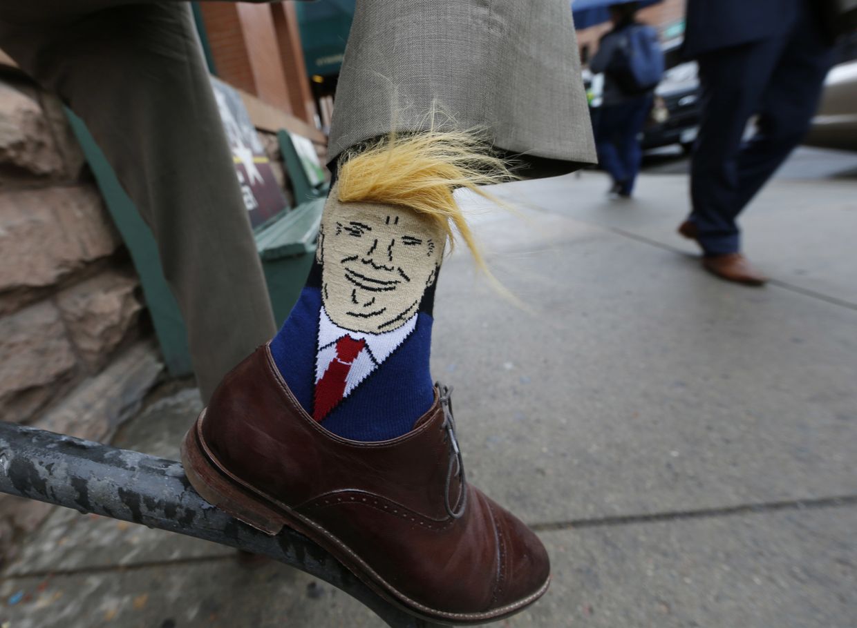 Носок с изображением Дональда Трампа