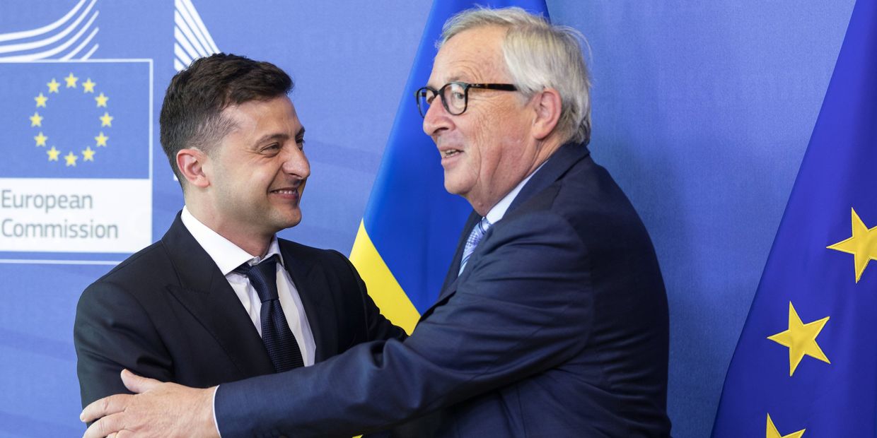 Президент Украины В. Зеленский встретился с главой ЕК в Брюсселе