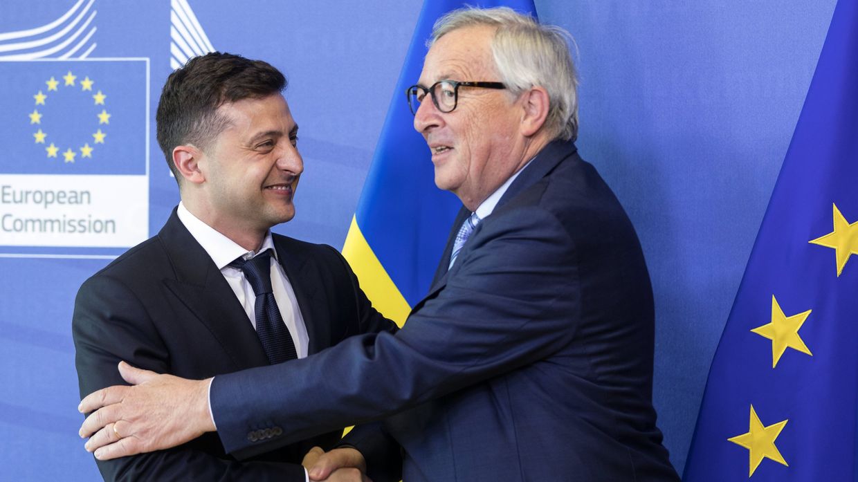 Президент Украины В. Зеленский встретился с главой ЕК в Брюсселе