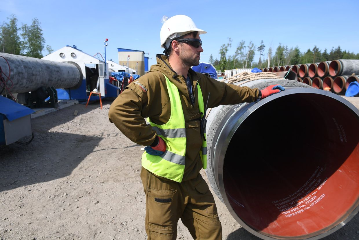 Строительство газопровода Северный поток-2 в Ленинградской области