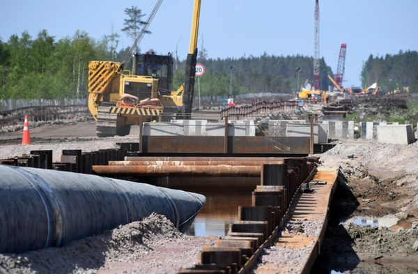 Строительство газопровода Северный поток-2 в Ленинградской области
