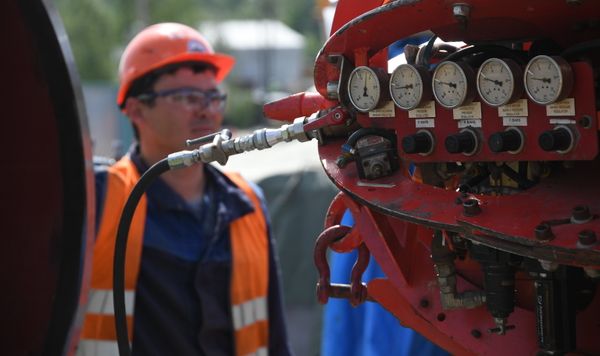 Строительство газопровода Северный поток-2 в Ленинградской области
