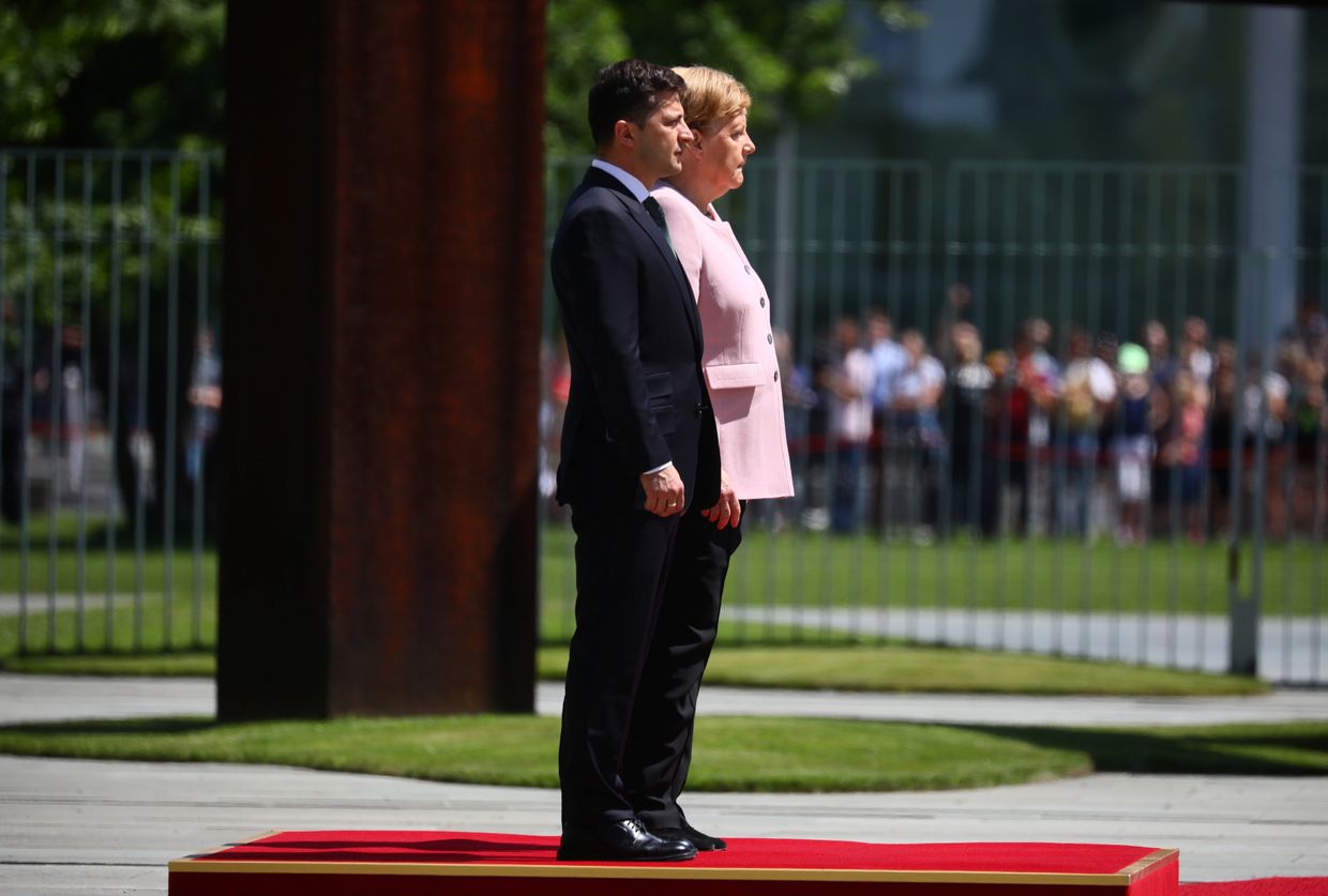18 июня 2019. Владимир Зеленский и Ангела Меркель в Берлине