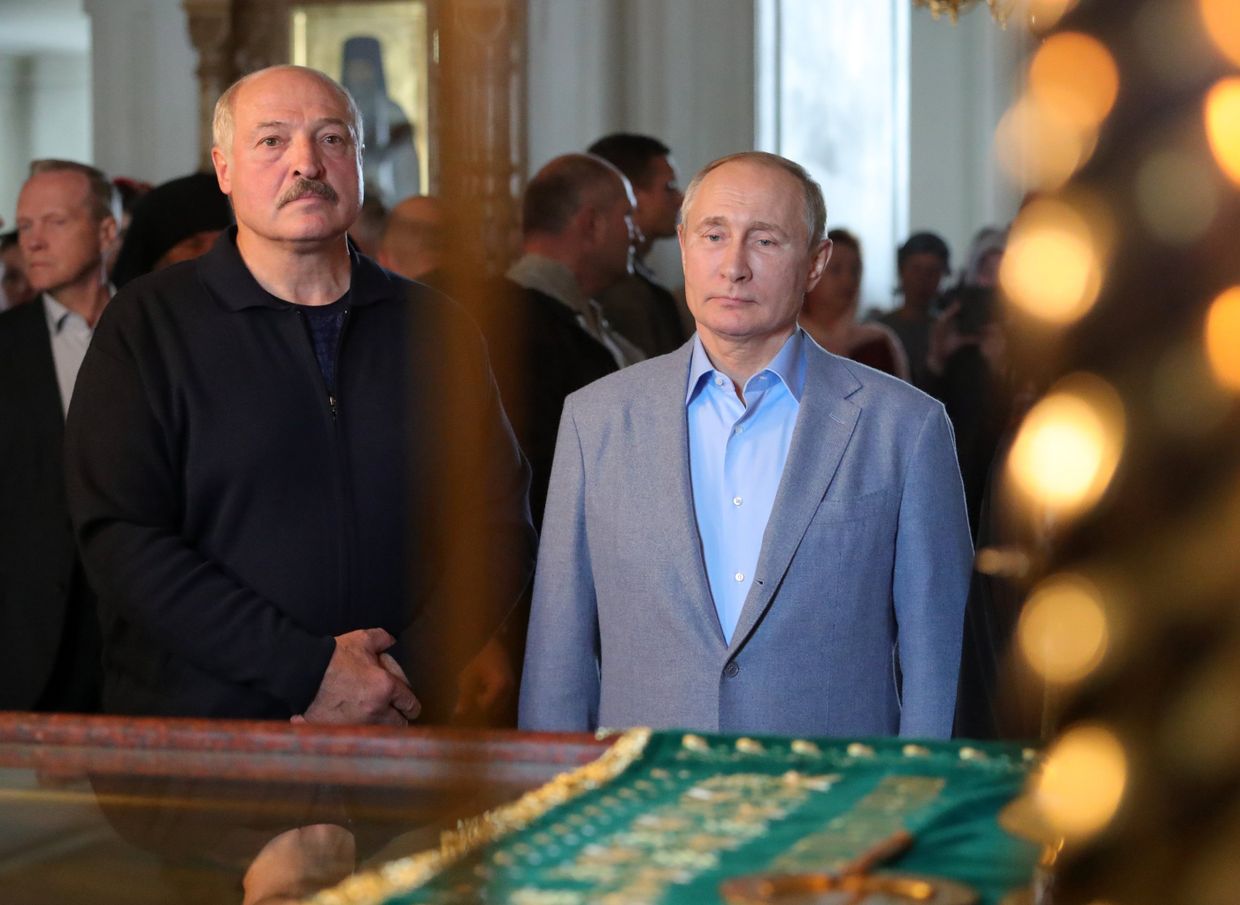 Президенты РФ и Белоруссии В. Путин и А. Лукашенко посетили Валаамский монастырь