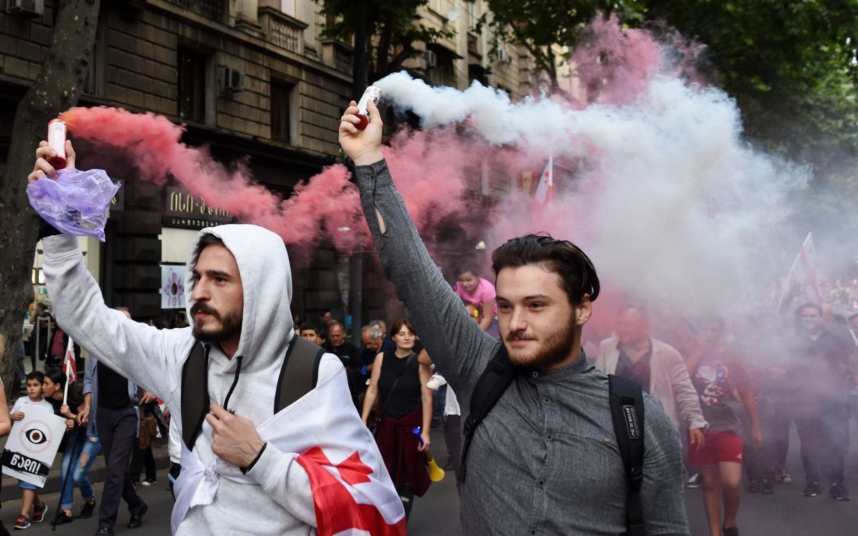 Протесты в Тбилиси, Грузия