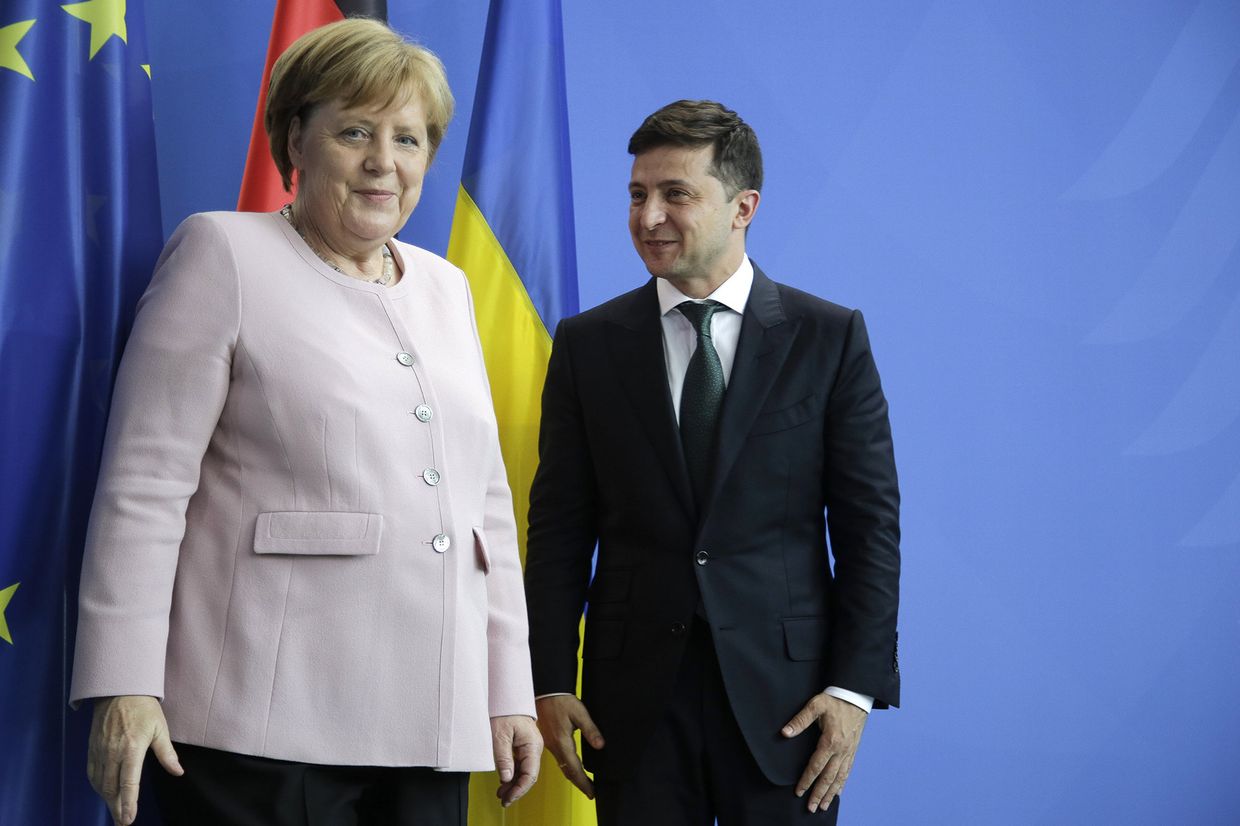Ангела Меркель и Владимир Зеленский в Берлине