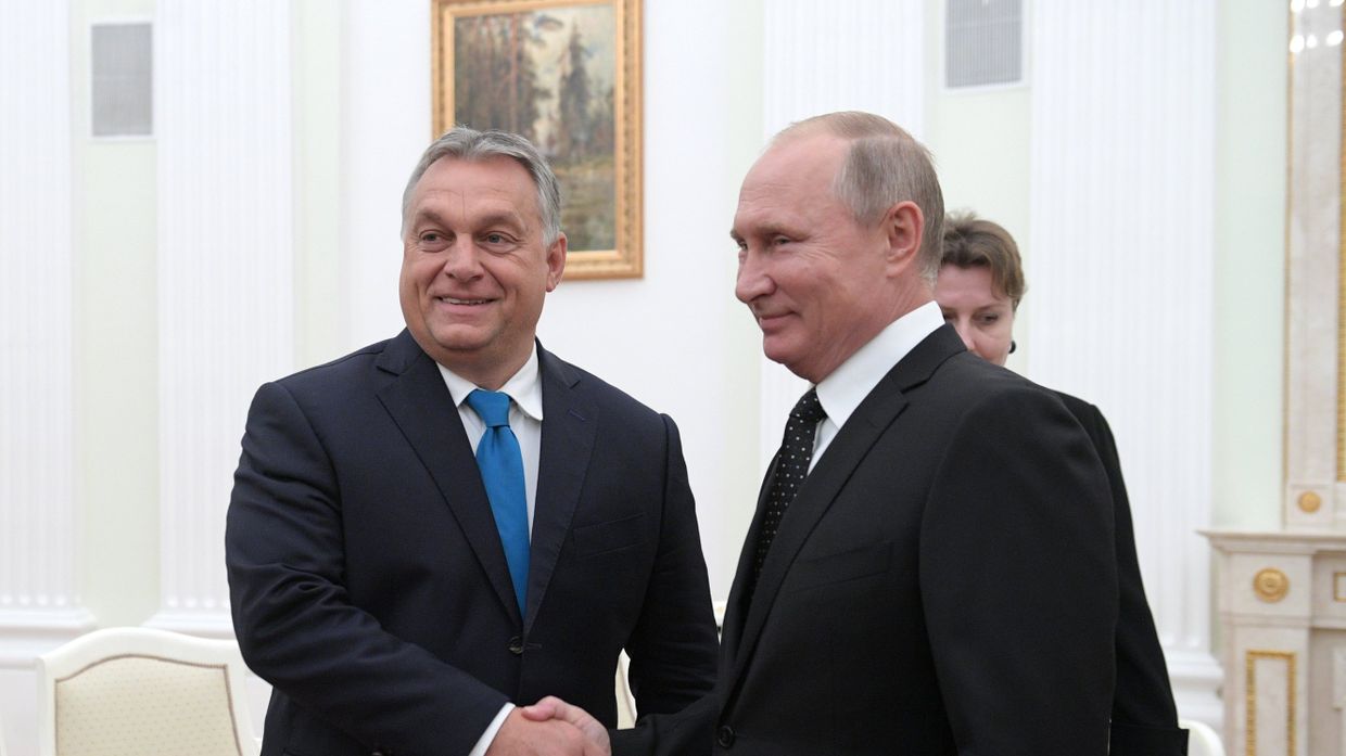 Встреча президента РФ В. Путина с премьер-министром Венгрии В. Орбаном
