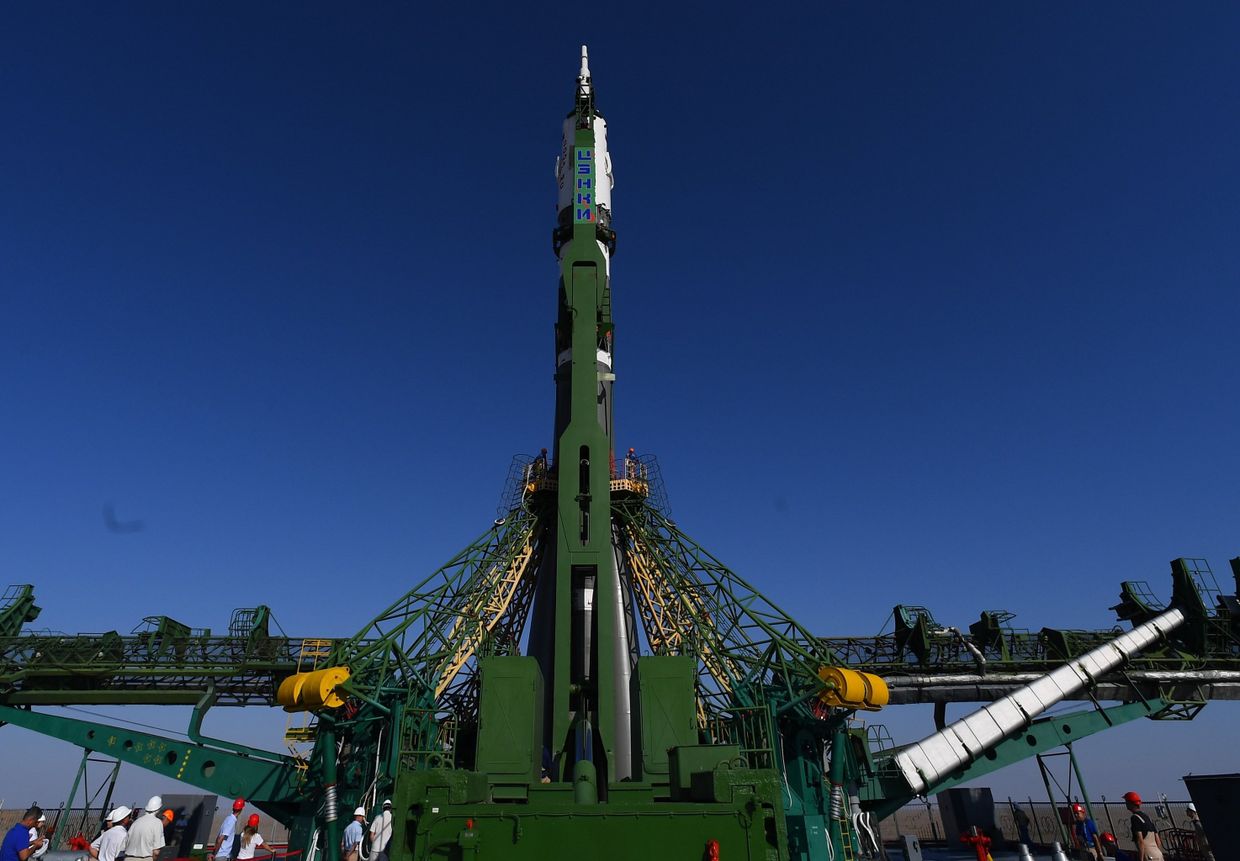 Вывоз РН «Союз-2.1а» на стартовую площадку