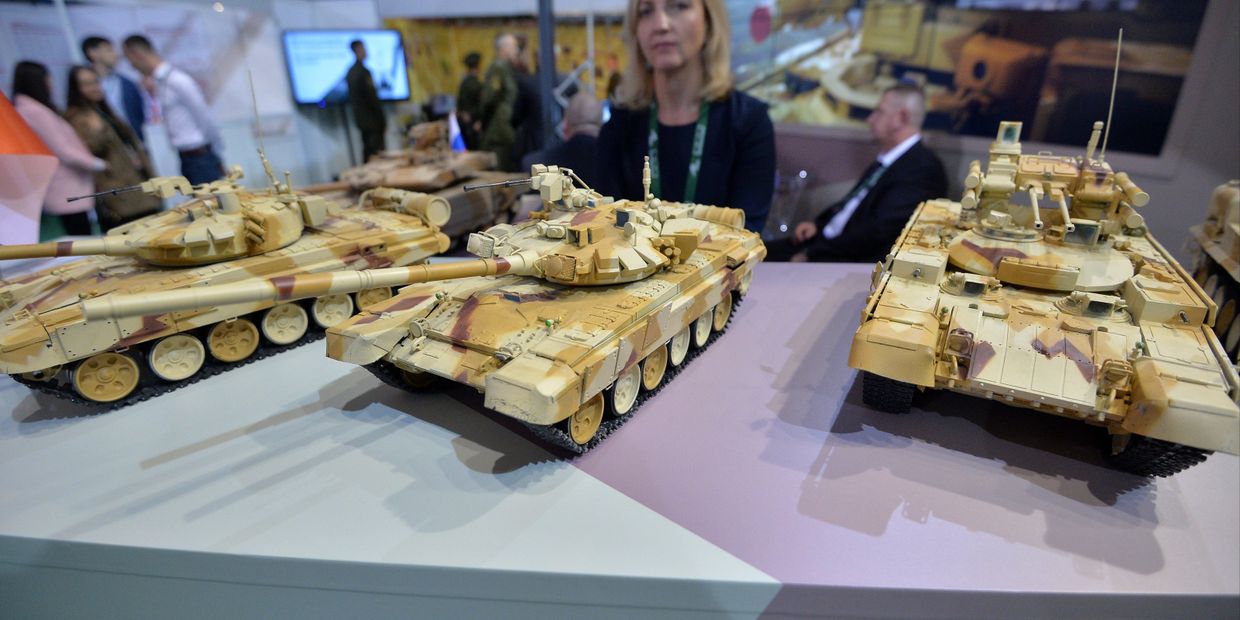 Макеты продукции НПК «Уралвагонзавод» на выставке MILEX-2019 в Минске