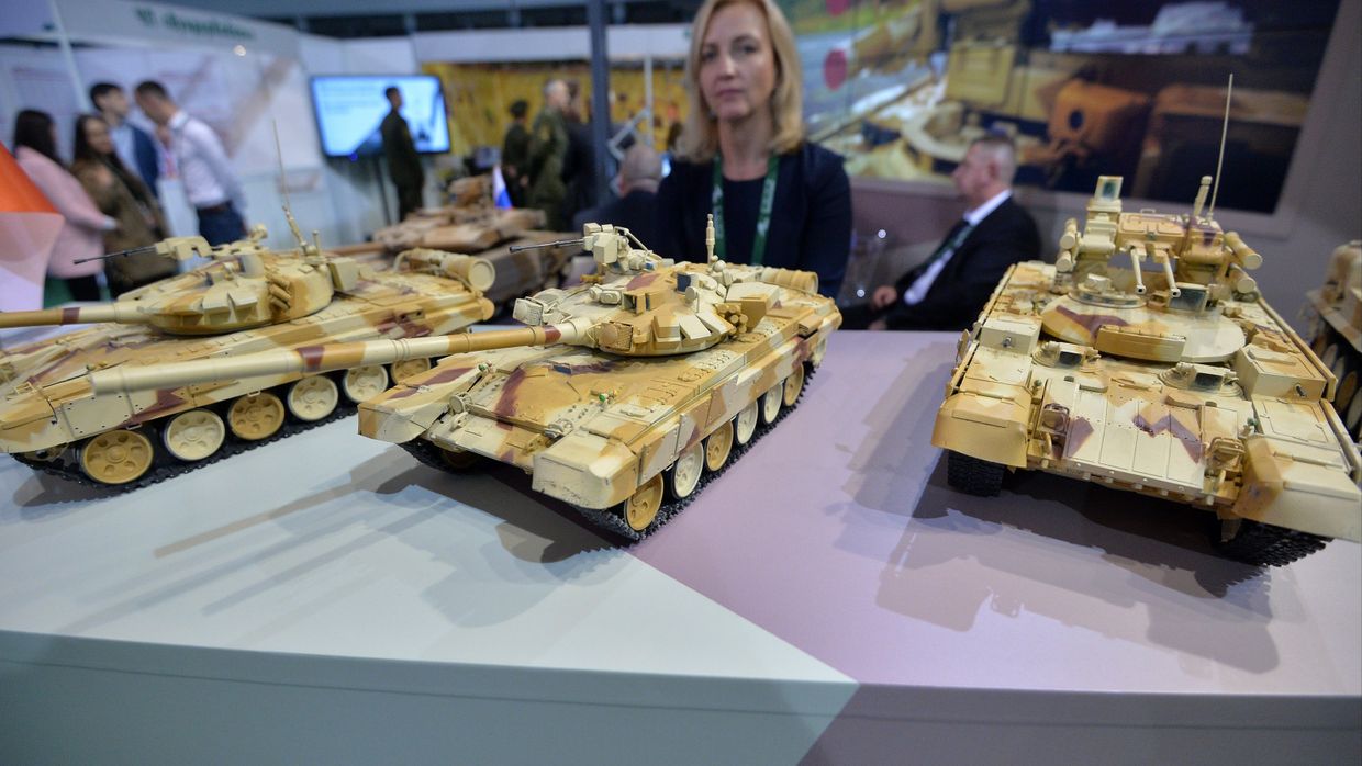 Макеты продукции НПК «Уралвагонзавод» на выставке MILEX-2019 в Минске