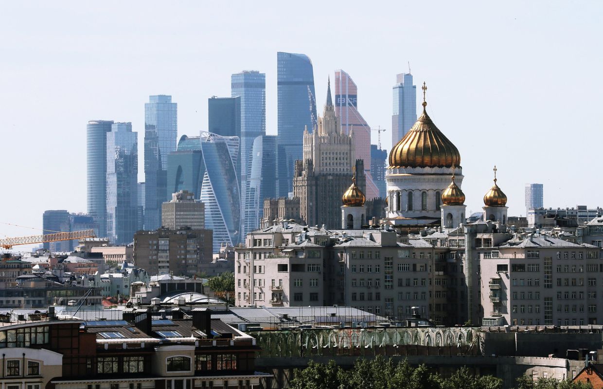 Небоскребы делового центра Москва-сити