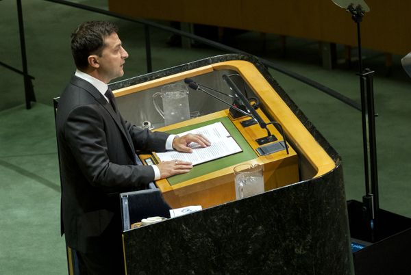 Президент Украины Владимир Зеленский на 74-й сессии Генеральной Ассамблеи ООН