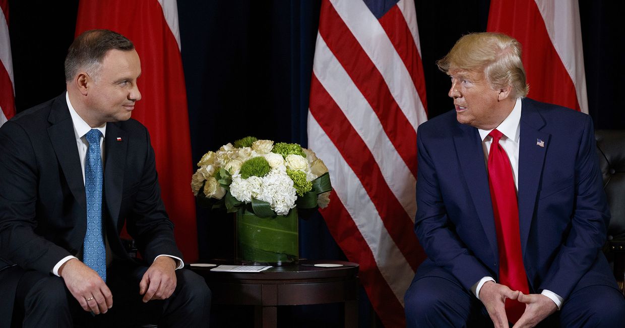 Президент США Дональд Трамп и президент Польши Анджей Дуда