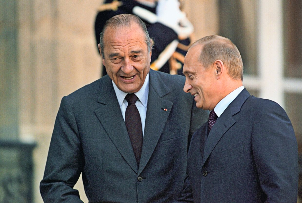 Президент РФ Владимир Путин и Жак Ширак
