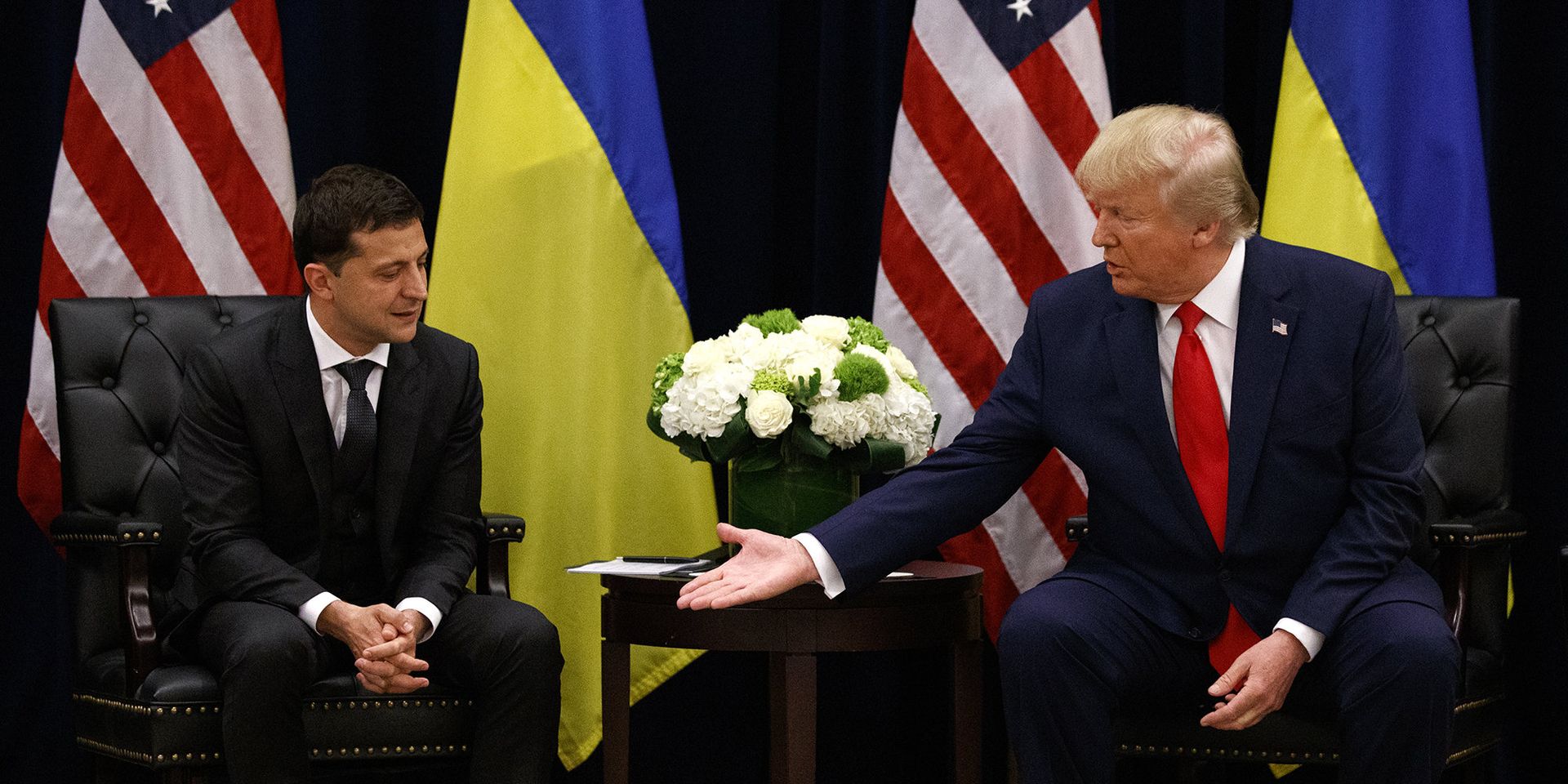 Президент Дональд Трамп встретился с Владимиром Зеленским в отеле InterContinental Barclay во время Генеральной Ассамблеи ООН 25 сентября 2019 года - ИноСМИ, 1920, 27.02.2025