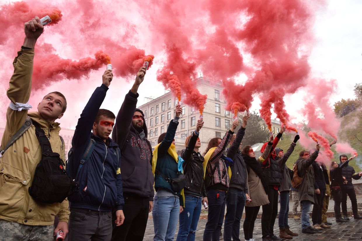 Акция националистов на Украине