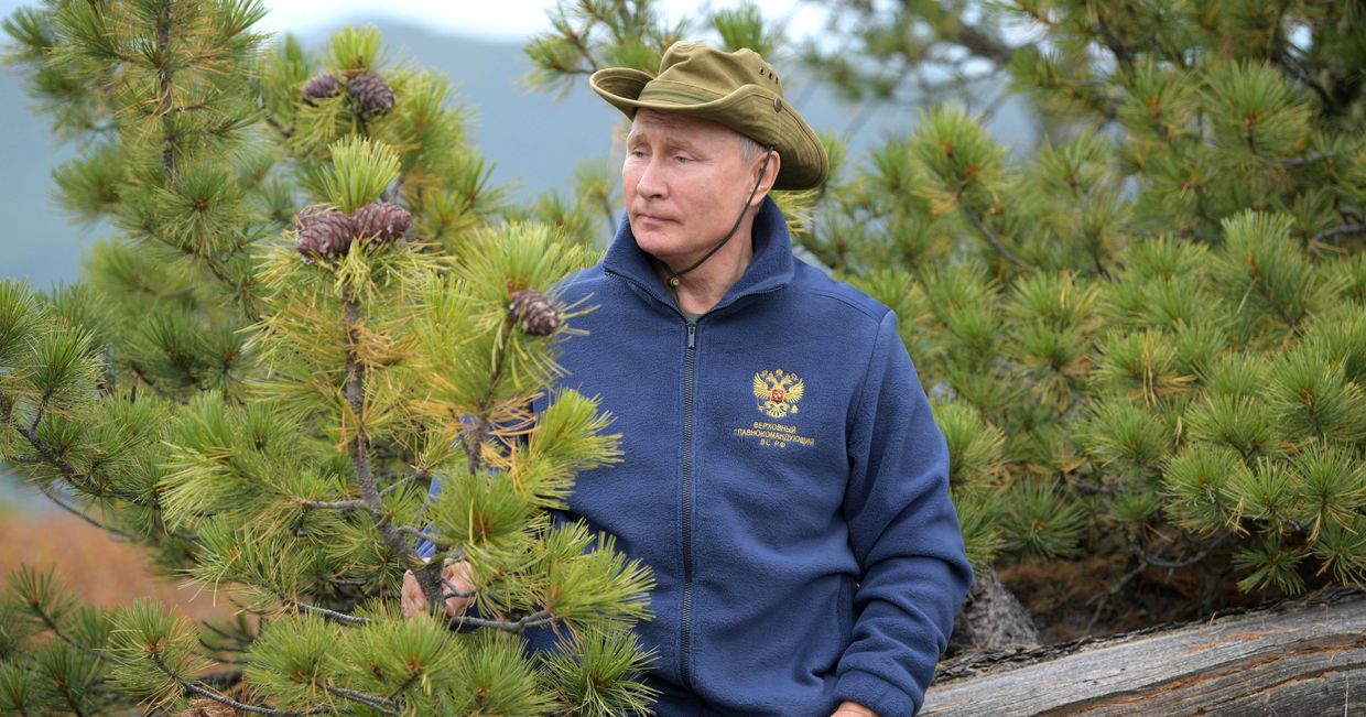 Отдых президента РФ В. Путина в Сибири